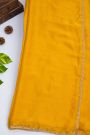 Designer Satin Crepe Mustard Saree