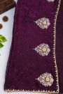 Designer Organza Wine Saree