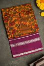 Kalamkari Silk Orange Saree