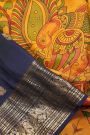 Kalamkari Silk Mustard Saree