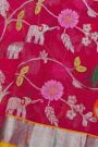 Zari Kota Magenta Saree