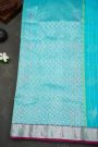 Zari Kota Sky Blue Saree