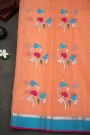 Zari Kota Peach Saree