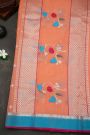 Zari Kota Peach Saree