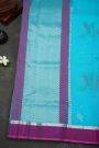 Zari Kota Sky Blue Saree