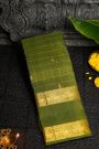 Kancheepuram Silk Mehendi Green Saree