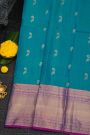 Kancheepuram Silk Sea Blue Saree