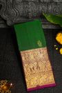 Kancheepuram Silk Bottle Green Saree