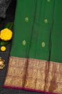 Kancheepuram Silk Bottle Green Saree