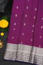 Kancheepuram Silk Dark Purple Saree