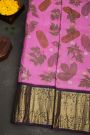 Kancheepuram Eco Print Silk Pink Saree