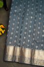 Kancheepuram Silk Dark Grey Saree