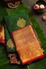 Kancheepuram Silk Bottle Green Saree