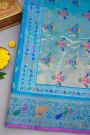 Gadwal Silk Sky Blue Saree