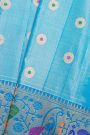 Gadwal Silk Sky Blue Saree
