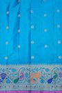 Gadwal Silk Sky Blue Saree