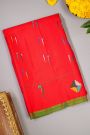 Gadwal Silk Red Saree