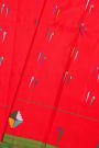 Gadwal Silk Red Saree