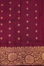 Gadwal Silk Dark Maroon Saree