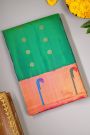 Gadwal Silk Rama Green Saree