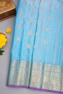 Gadwal Silk Sky Blue Saree