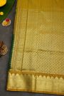 Venkatagiri Silk Bottle Green Saree