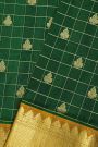 Venkatagiri Silk Bottle Green Saree
