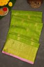 Venkatagiri Silk Parrot Green Saree