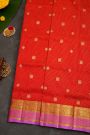 Venkatagiri Silk Red Saree