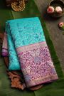 Kancheepuram Silk Sky Blue Saree