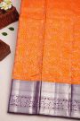 Kancheepuram Silk Orange Saree