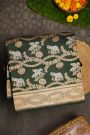 Banarasi Silk Bottle Green Saree