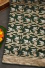 Banarasi Silk Bottle Green Saree