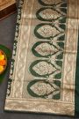 Banarasi Silk Bottle Green Saree