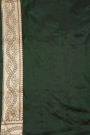 Banarasi Silk Bottle Green Saree