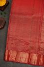 Kancheepuram Eco Print Silk Off White Saree