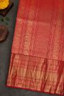 Kancheepuram Eco Print Silk Off White Saree