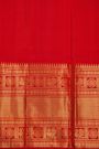 Kancheepuram Eco Print Silk Off White Saree