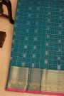 Kuppadam Sico Teal Blue Saree