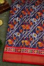 Ikat Silk Navy Blue Saree