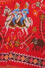Ikat Silk Red Saree