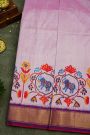 Ikat Silk Light Pink Saree