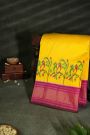 Ikat Silk Yellow Saree