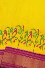 Ikat Silk Yellow Saree
