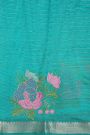 Mangalagiri Silk Sky Blue Saree