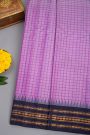Gadwal Raw Silk Lavender Saree