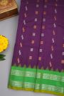 Gadwal Silk Violet Saree