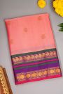 Gadwal Silk Baby Pink Saree