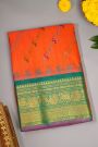 Gadwal Silk Orange Saree