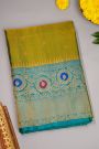 Gadwal Silk Mehendi Green Saree